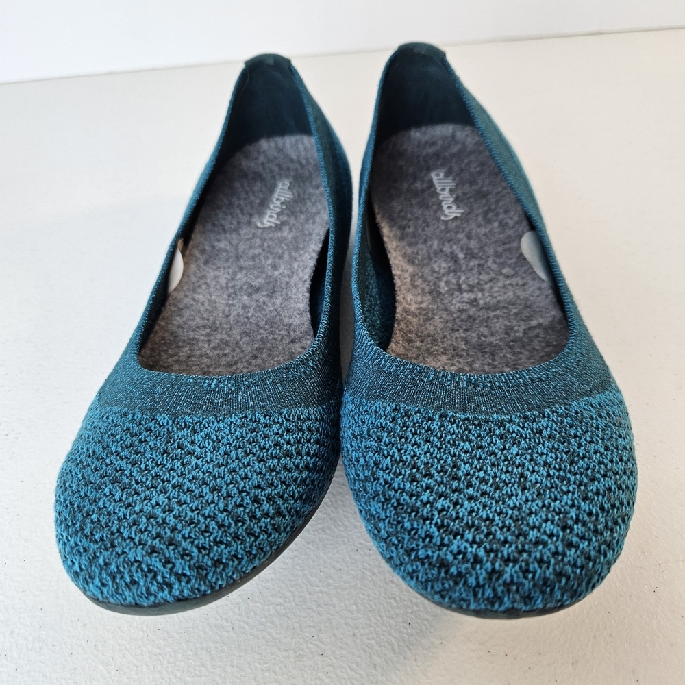 Allbirds Tree Breezers Ballet Flats Deep Emerald Teal Comfortable Washable 7 - Picture 4 of 11